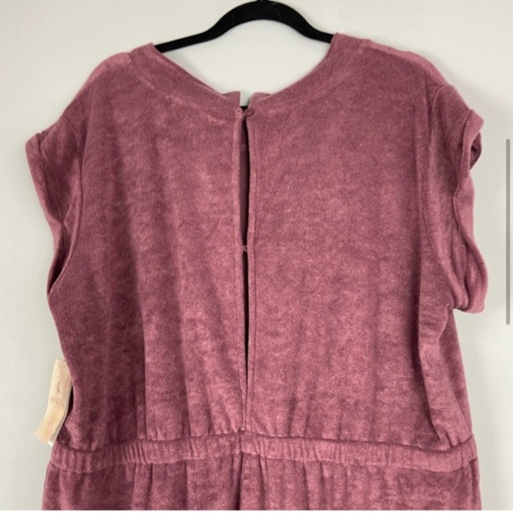 A‎ Beautiful Soul Plum Short Sleeve Jumpsuit NWT